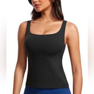 CRZ Yoga Butterluxe Workout Tank U neck with built in bra size small